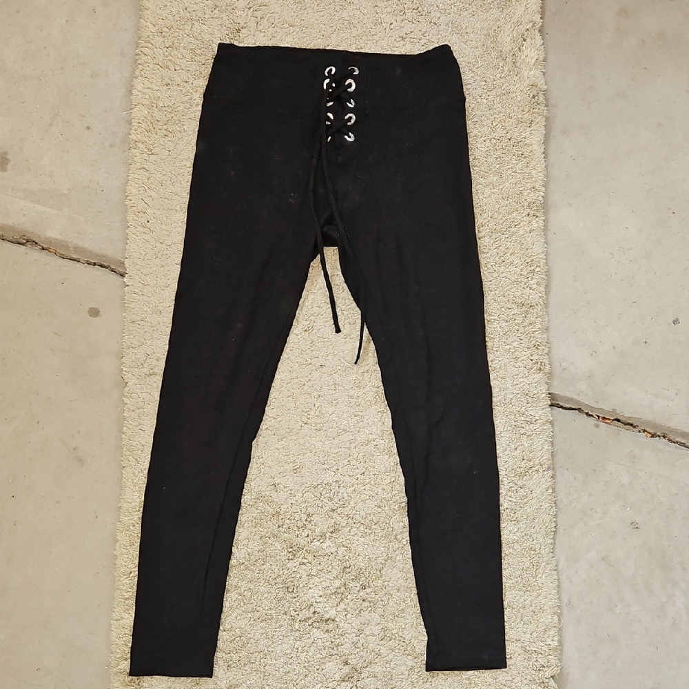 Express Black Lace-Up Pants